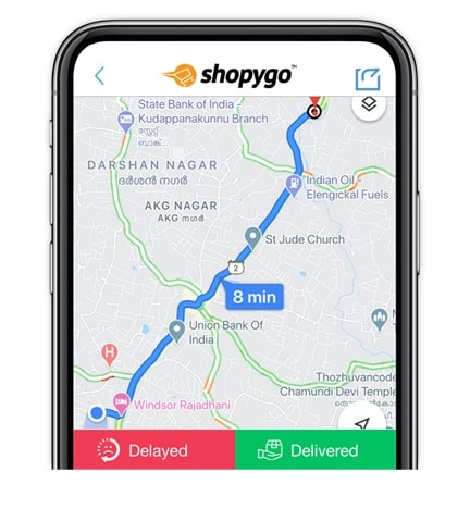 Realtime tracking for delivery agents, delivery route optimization