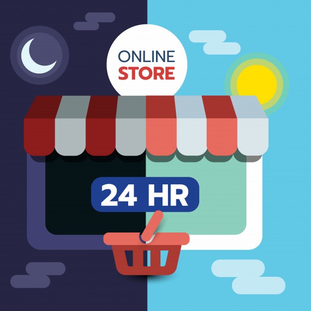 concept of 24*7 customer online business consulting or support