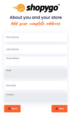 Add complete store details with Shopygo