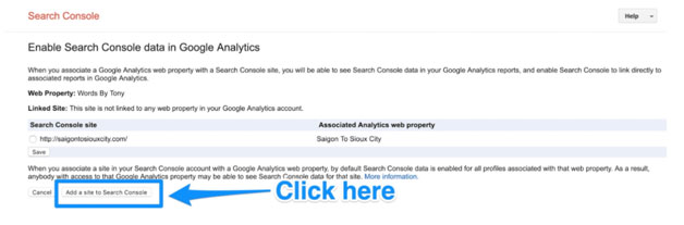 Enabling google search console data for ecommerce