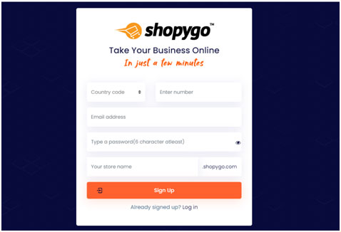 shopygo registration: easy and simple steps to get started your online ecommerce store