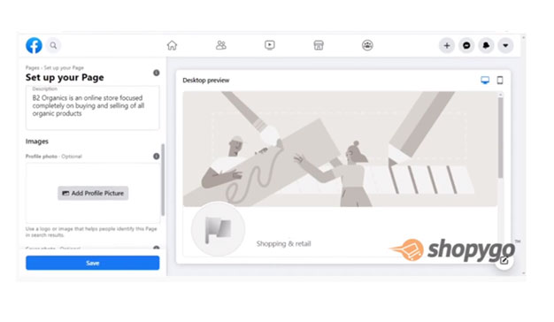 Setting up facebook page for an ecommerce store