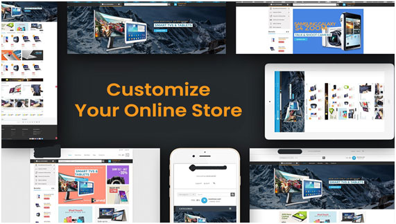 Online store customization with ecommerce solution