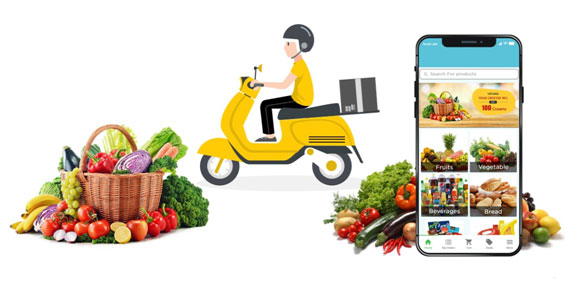 Online delivery system for grocery ecommerce store