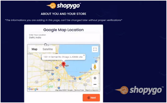 Providing location in Shopygo signup enhance your sales based on location